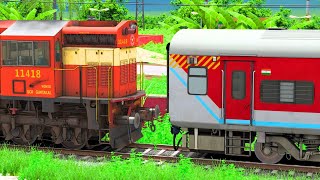 WDM3D SHUNTING LHB RED COACH  BUMPY RAILROAD Train Simulator  Railworks  NTG GAMING [upl. by Riorsson]