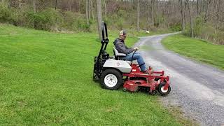 2006 Exmark Lazer Z Zero Turn Lawn Mower Mowing Grass and running inspection [upl. by Siderf]