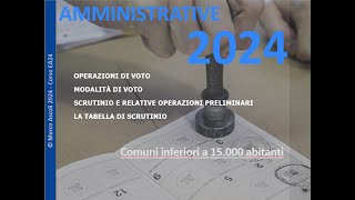 ELEZIONI AMMINISTRATIVE 2024 comuni inf 15mila abitanti  PARTE VII [upl. by Ahsatsan]