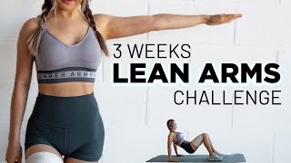 Lean Arms Workout Challenge  Lose Arm Fat No Equipment [upl. by Otiragram237]