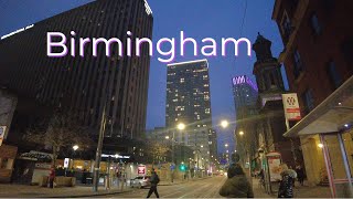 Birmingham evening walk part 2  Broad Street  Brindley place  Town and City walks [upl. by Otnicaj795]