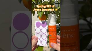 Avene Sun ☀️ 50 High Protection Fluid SPF Test Revealed shorts skincare sun [upl. by Gaye291]