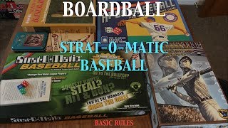 Boardball StratOMatic Baseball Basic Rules  REVISIT [upl. by Aiker532]