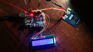 Arduino NFC EEPROM электронный ключ RC522 Card Read Module RFID1602 LCD Display [upl. by Covell]