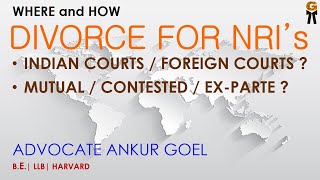 How and Where NRI can take DIVORCE  English [upl. by Myers]