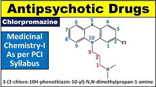 Antipsychotic drugs structure and IUPAC names [upl. by Ihskaneem]