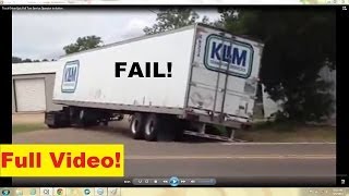 Truck Driver Epic Fail Tow Service Trucker in Action 18 Wheeler [upl. by Liana]