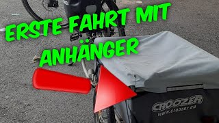 Croozer Cargo Erste Fahrt mit Anhänger [upl. by Nirik871]