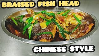 BRAISED FISH HEAD CHINESE STYLE [upl. by Robby278]