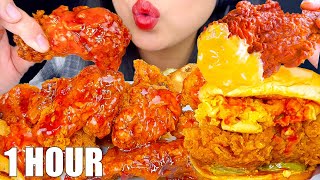 ASMR 1 HOUR EATING FRIED CHICKEN Eating Compilation [upl. by Ingrid]