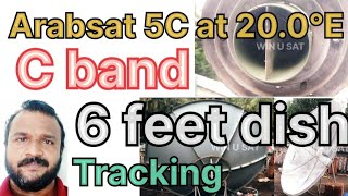 Arabsat 5C at 200°E  C band  6 Feet dish  Tracking  12 December 2023 [upl. by Araid3]