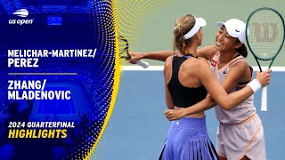 MelicharMartinezPerez vs ZhangMladenovic Highlights  2024 US Open Quarterfinal [upl. by Salangia]