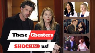 The most SHOCKING Cheating Storylines on Greys Anatomy [upl. by Animaj]