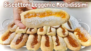 BISCOTTONI MORBIDISSIMI IN 5 MINUTI leggeri senza burro né olio biscotti 🍪 Soft and light biscuits [upl. by Phillipp]