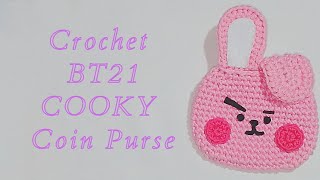 Crochet BT21 COOKY Coin Purse [upl. by Nylrehs193]