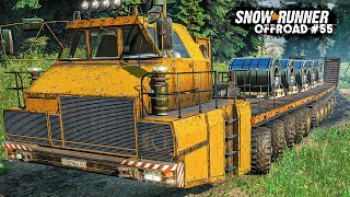 SNOWRUNNER 55 Koloss mit 10 ACHSEN Gütertransport mit dem MAZ 7907  OFFROAD Simulation [upl. by Bobbi]