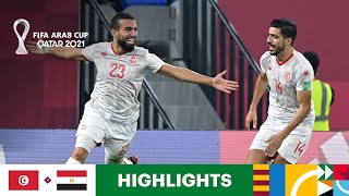 Tunisia v Egypt  FIFA Arab Cup Qatar 2021  Match Highlights [upl. by Hofmann]