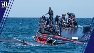 Swiss Break Mast in Barcelona  June 13th  Americas Cup [upl. by Loginov85]