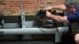 Replacing the M1 Short Tank Assembly on the WaterRower S4 Rowing Machine  Fitness Direct [upl. by Sylas]