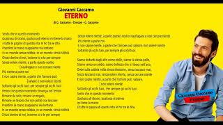 Giovanni Caccamo  Eterno con testo  lyrics [upl. by Modla396]