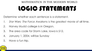 LOGIC STATEMENTS [upl. by Salvidor]