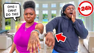 I WAS HANDCUFFED TO MY CRUSH FOR 24HOURS🥰 GONE RIGHT [upl. by Scales]