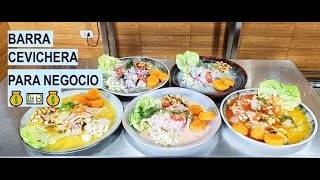 Curso De Barra Cevichera Ceviches y Tiraditos streetfood ceviche mar peru rico playa pescado [upl. by Amarillas]