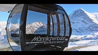 ★ Switzerland  Grindelwald to Männlichen Gondola [upl. by Eerrehs]