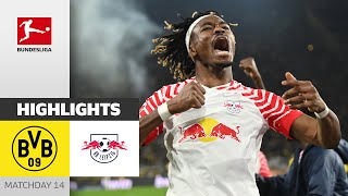 Borussia Dortmund  RB Leipzig 23  Highlights  Matchday 14 –Bundesliga 202324 [upl. by Anes447]