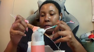 Asmr  MakeupMermaid Brushes Mic brushing asmr asmrsounds makeupbrushes [upl. by Etac226]