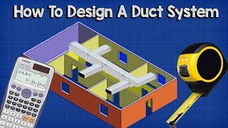 Ductwork sizing calculation and design for efficiency  HVAC Basics  full worked example [upl. by Ailet]