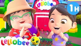 Heads Shoulders Knees and Toes  LELLOBEE  Nursery Rhymes amp Cartoons for Kids  Moonbug [upl. by Howell242]