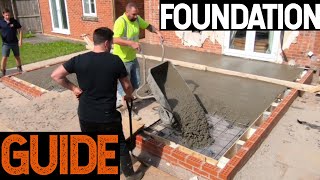 Bricklaying  How To Do Foundations For House Extension [upl. by Atirabrab599]