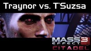 Mass Effect 3  Citadel DLC  Traynor vs TSuzsa at KepeshYakshi Male Shepard [upl. by Ynnav]