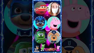 Lightning McQueen Vlad And Niki Paw Patrol Peppa Pig Gummy Bear Sheriff Labrador Tiles Hop [upl. by Idet]