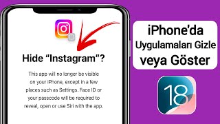 iPhone iOS 18de Uygulamalar Nasıl Gizlenir ve Gösterilir [upl. by Aneba]