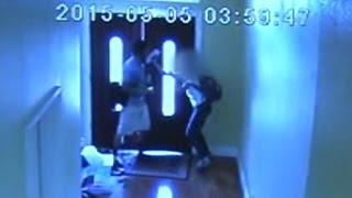 Girl 13 Fights Off Attacker in Her Own Home Caught on Tape [upl. by Norek]