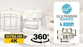 Ulu Pandan Banks 4room Virtual Tour  Minimalist Home  2022 Nov Queenstown BTO  VR 360 4K [upl. by Mikahs]