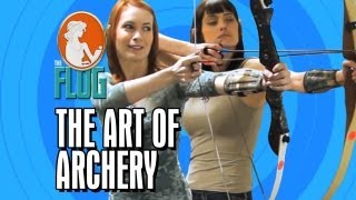 Felicia Day amp Morgan Webb Master the Art of Archery [upl. by Enaillil]