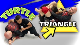 Granby roll from turtle to a triangle choke [upl. by Ayital669]