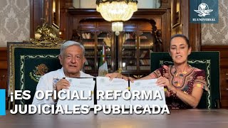 AMLO firma la publicación de la reforma judicial en el DOF pese a suspensión de Tribunal [upl. by Hoppe]