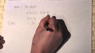 Algebra  re arranging to change the subject  simple example with brackets [upl. by Blankenship883]