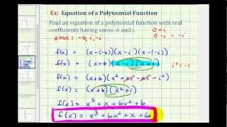 Ex 3 Find a Degree 3 Polynomial Function Given Imaginary Zeros [upl. by Eiramrebma]