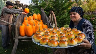 Sweet Pumpkin Buns  Cozy Autumn Recipe 🍂🍁 [upl. by Ras553]