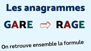 LES ANAGRAMMES [upl. by Kaden]