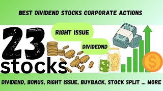 upcoming dividend stocks  right issue  buyback  dividendstocks stockmarket news september [upl. by Htebezile]