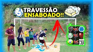 DESAFIO TRAVESSÃO ENSABOADO DIFÍCIL DE ACERTAR SÓ TOMBOS ENGRAÇADOS DESAFIOS DE FUTEBOL ‹ Rikinho › [upl. by Aimaj639]