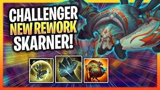 KOREAN CHALLENGER TRIES NEW SKARNER REWORK  Korean Challenger Plays Skarner Support vs Bard [upl. by Enaej]