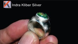 Pembuatan Cincin Perak Pria  Making Men silver ring  DIY Hand Made Jewelry blackopal [upl. by Dickey536]