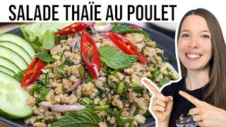 Cuisine Thai Larb au Poulet Recette Facile et Rapide HOP DANS LE WOK [upl. by Procora]